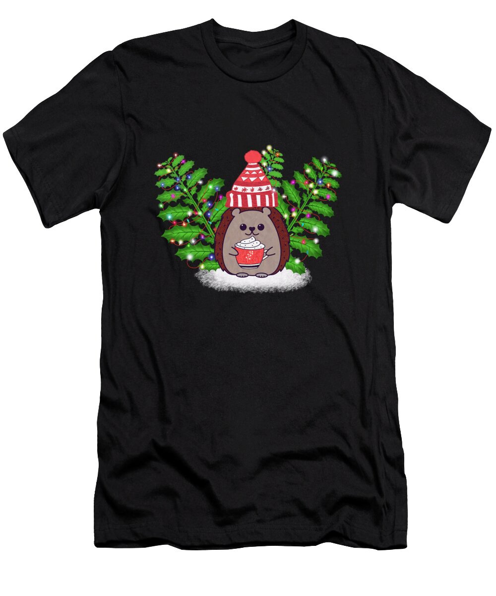 Christmas Hedgehog Anastasiya Malakhova T-Shirt