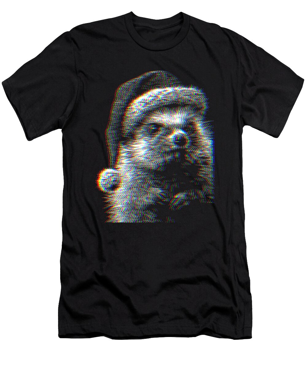 Christmas Hedgehog for Music Festivals Ravers Zyneu Gangd T-Shirt