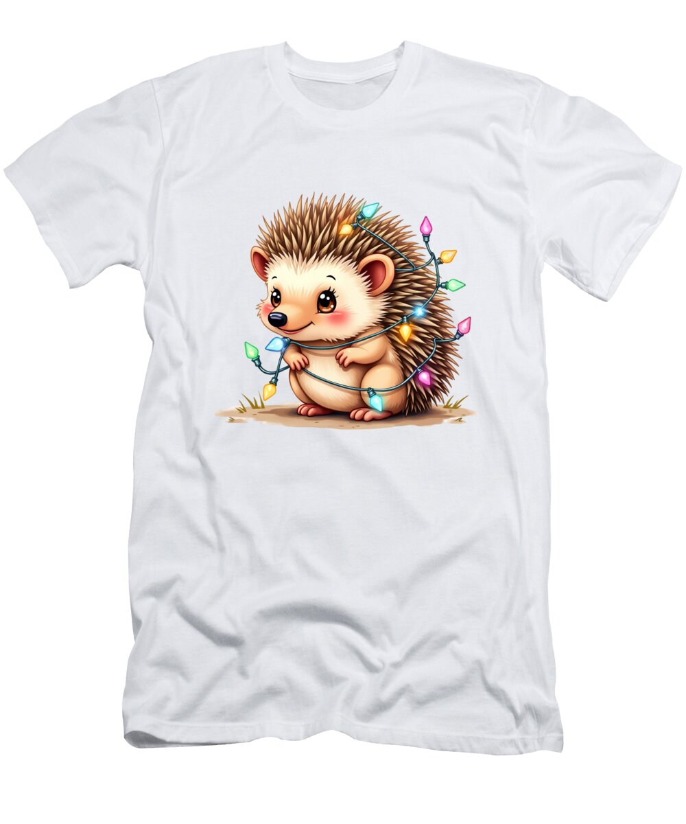 Christmas Hedgehog Joanna Redesiuk T-Shirt
