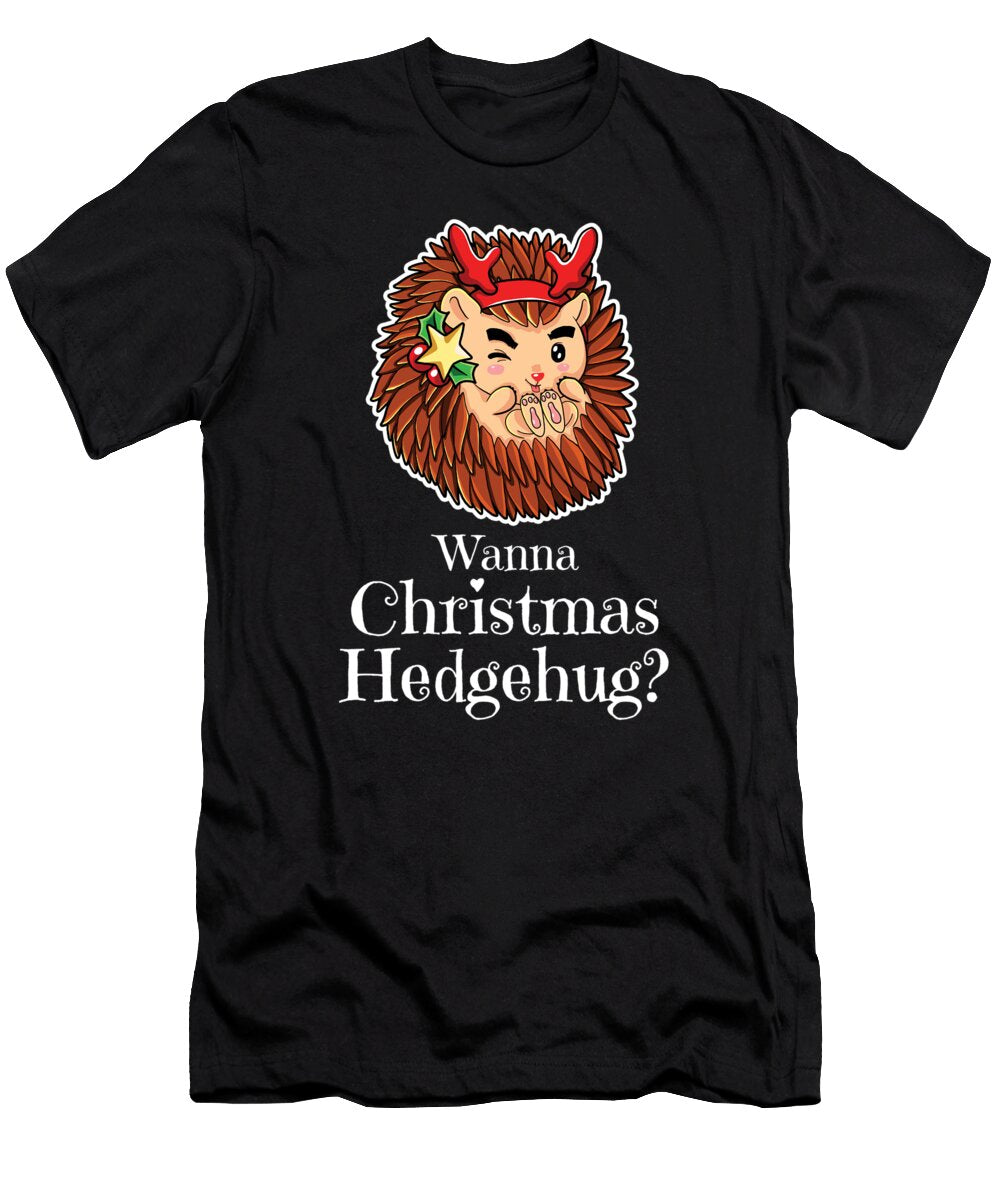 Christmas Hedgehug Cute Hedgehog Fh Design T-Shirt