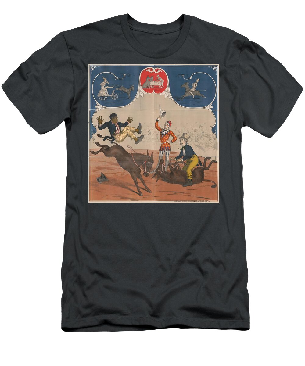 Circus Clowns and Donkeys Vintage Circus Advertising T-Shirt
