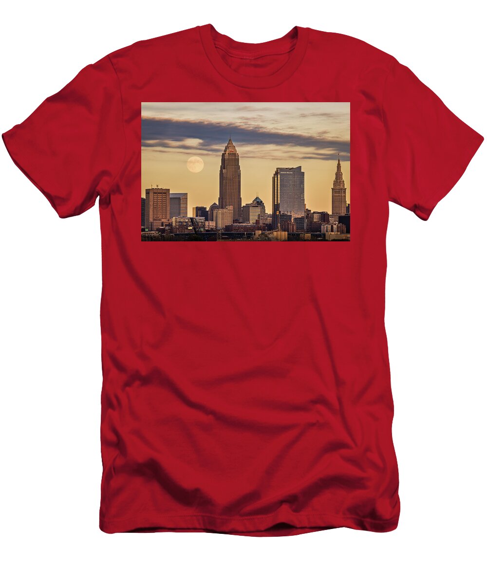Cleveland Skyline Under the Beaver Moon Alexander Philip T-Shirt