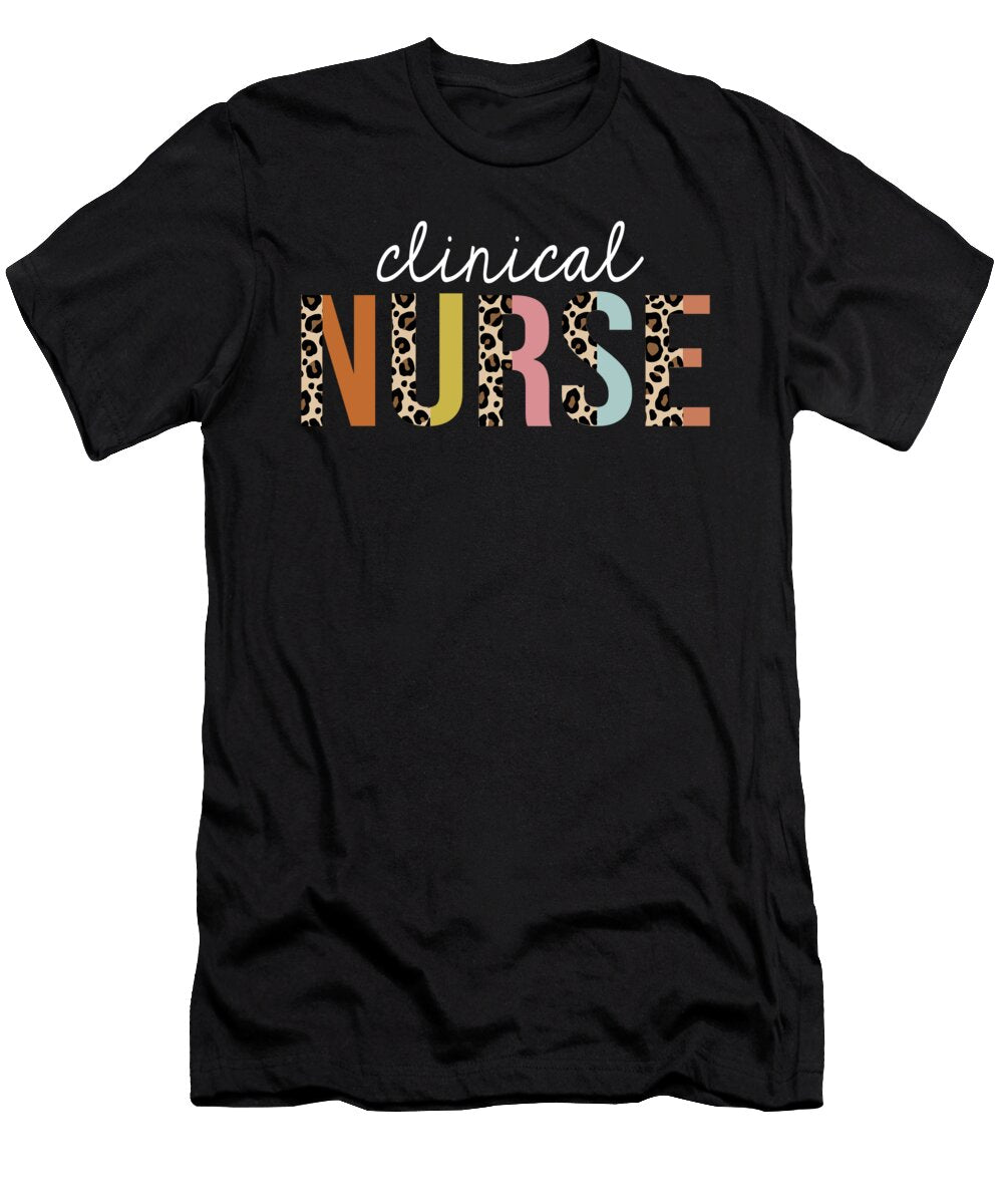 Clinical Nurse Colorful Leopard Print Funny Jensen Cena T-Shirt