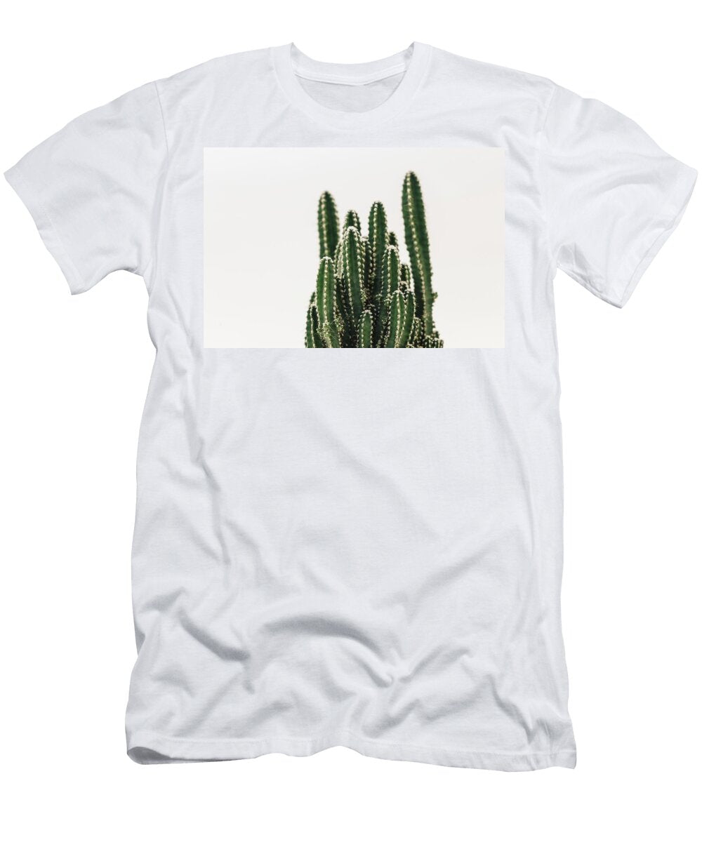 Close Up of a Small Cactus Linoprints T-Shirt