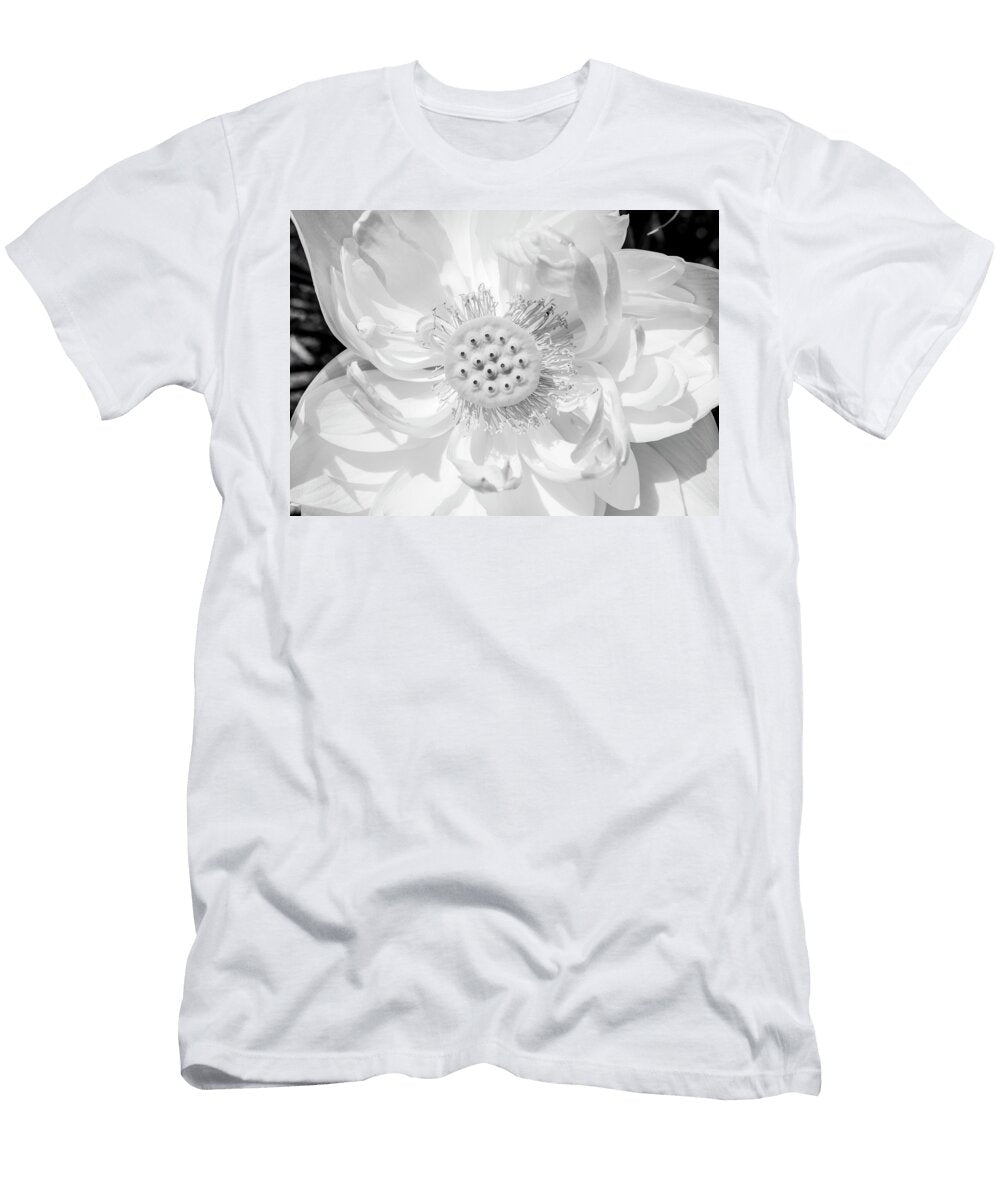 Close Up of American White Waterlily Panoramic Images T-Shirt