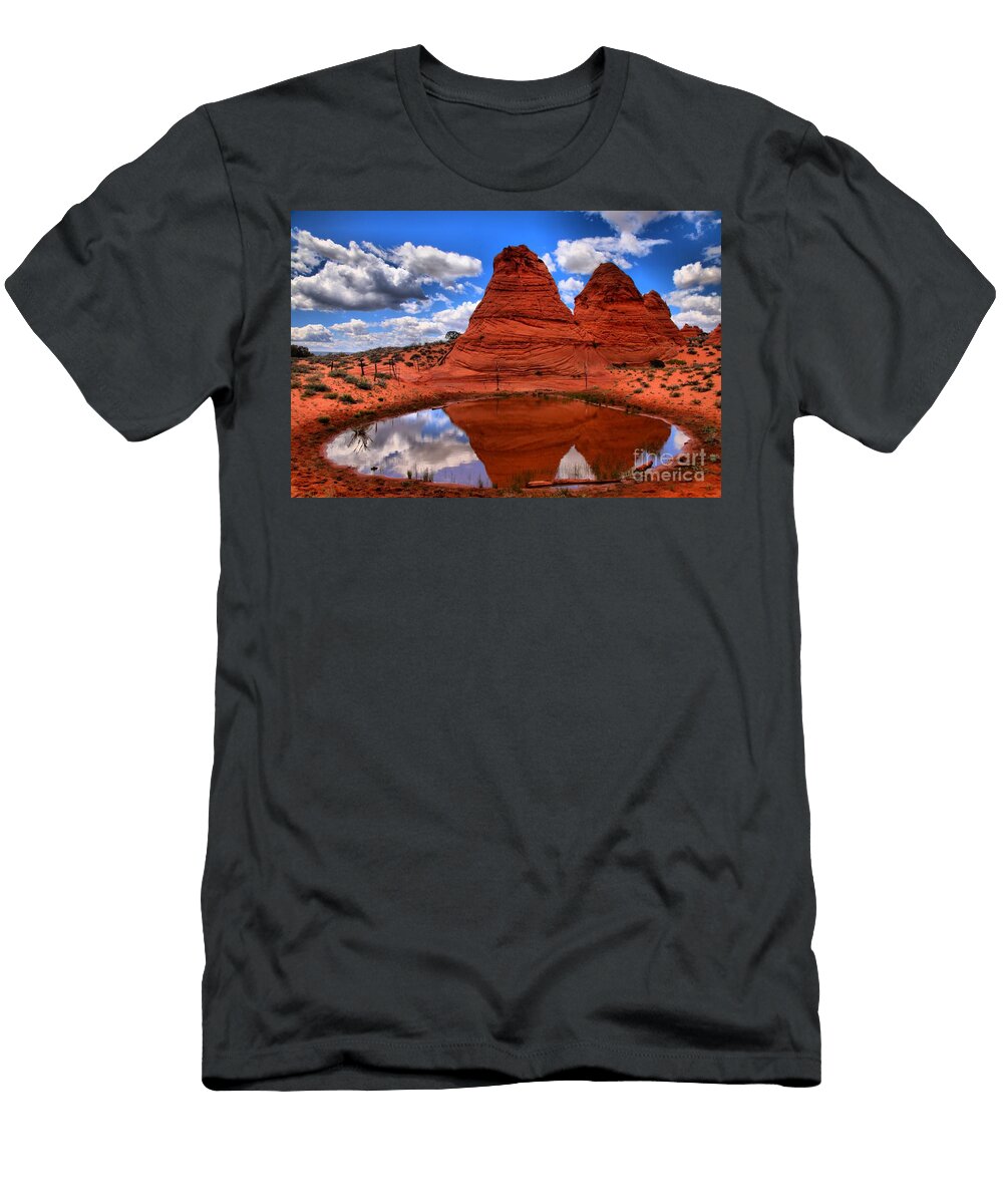 Cloud Reflections At Paw Hole Adam Jewell T-Shirt