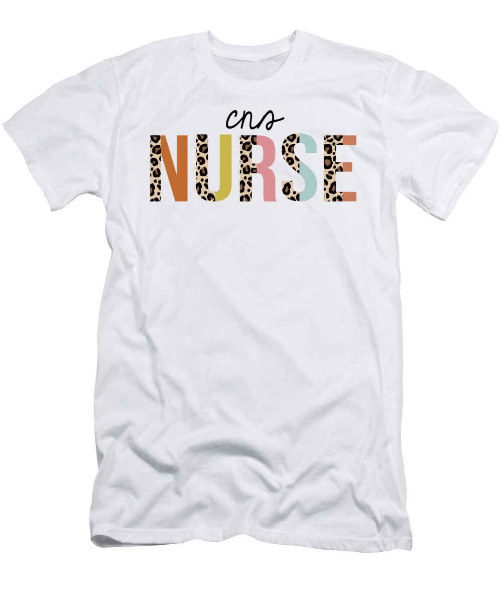 Cns Nurse Leopard Print Registered Rn Nursing Appreciation Jensen Cena T-Shirt