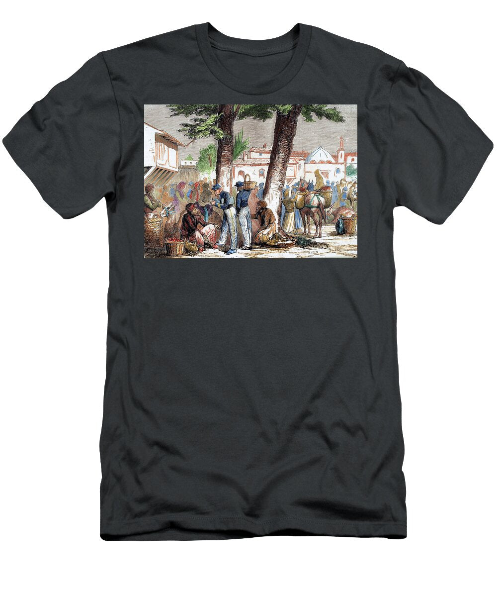 Colonialism France 19th Century Soldiers in the Syrian Market Unknown Artist T-Shirt