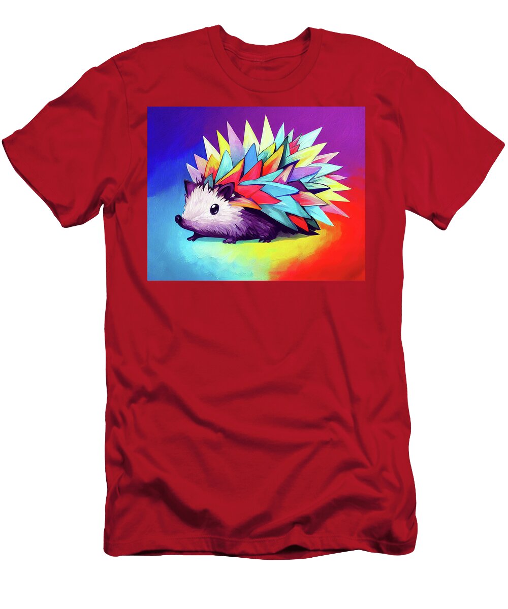 Colorful Abstract Hedgehog Mark Tisdale T-Shirt