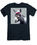 Colorful Donkey Wearing Santa Hat Grey and Whit Beef Df a F Bdccaad By Asar Studios Celestial Images T-Shirt