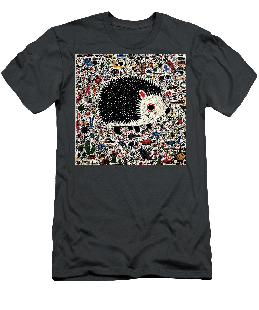 Colorful Hedgehog with Patterns Fabrizio Cassetta T-Shirt