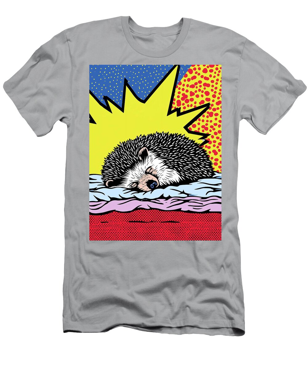 Colorful Pop Art Hedgehog Fabrizio Cassetta T-Shirt