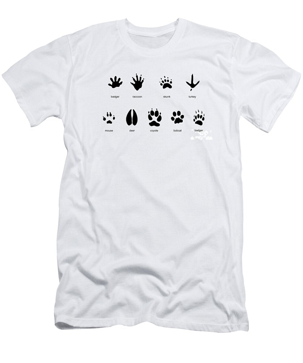 Common Mammal Animal Tracks Carlyn Iverson T-Shirt