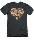 Cool Cheetah Leopard Heart Animal Print Love Symbol Mustar Mario T-Shirt