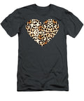 Cool Cheetah Leopard Print Heart Doirea Hiza T-Shirt