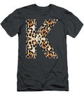Cool Letter K Initial Name Leopard Cheetah Print Doirea Hiza T-Shirt