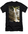 Couple Under Spouting Rock Waterfall Leslie Parrott T-Shirt