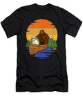 Courageous Lucky Hedgehog with Bigfoot Camping Canoeing Awesome for Movie Fan Ezone Prints T-Shirt