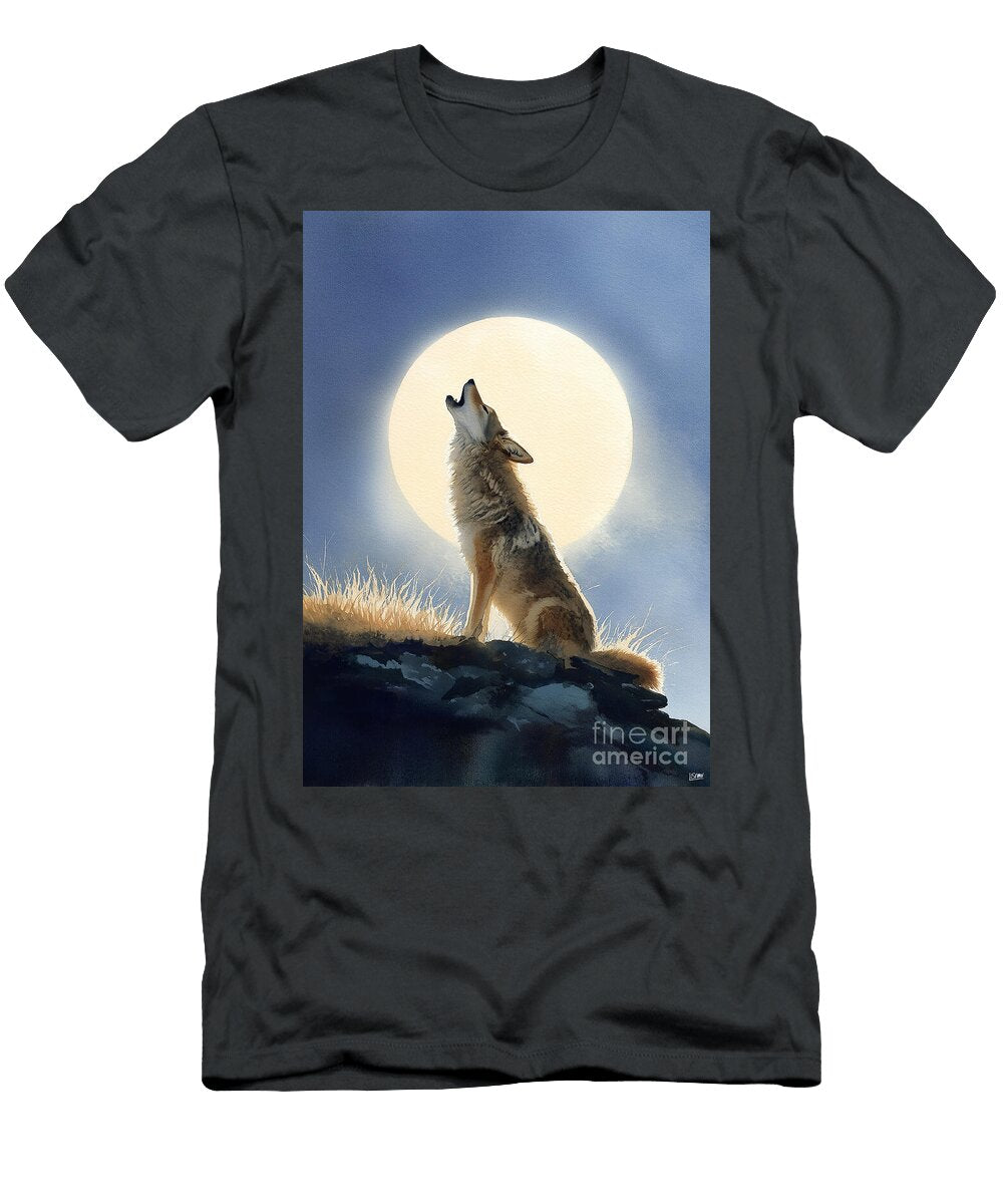 Coyote At Full Moon Lauras Creations T-Shirt