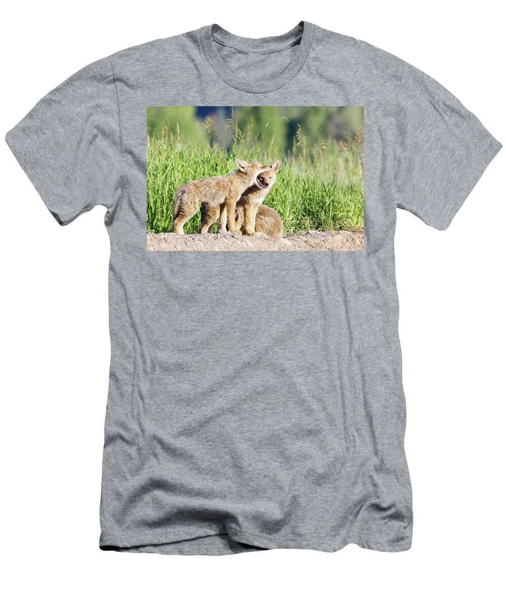 Coyote Dog Fight Yawn Isabella Smedley T-Shirt
