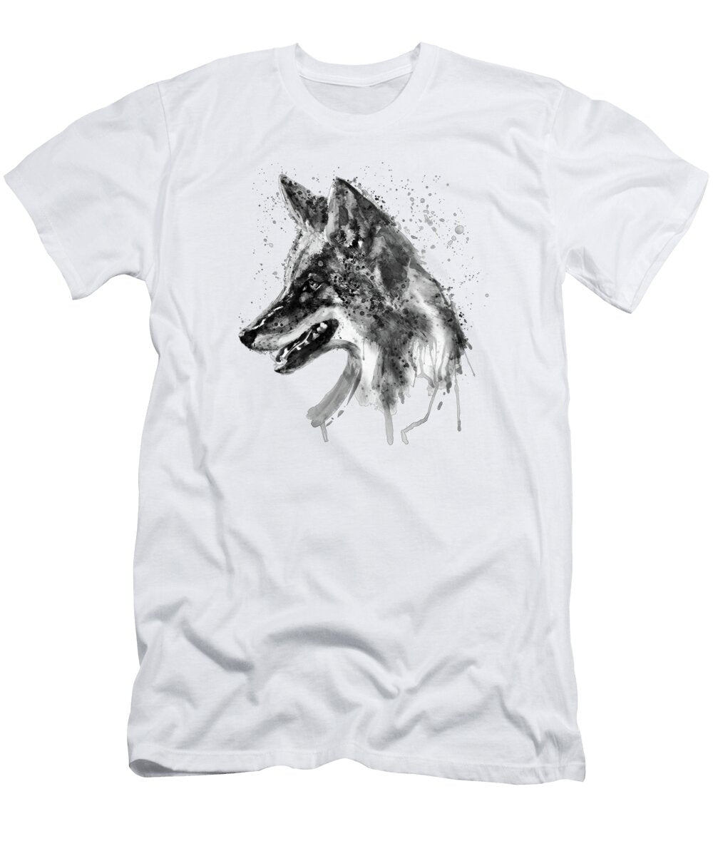 Coyote Head Black and White Marian Voicu T-Shirt