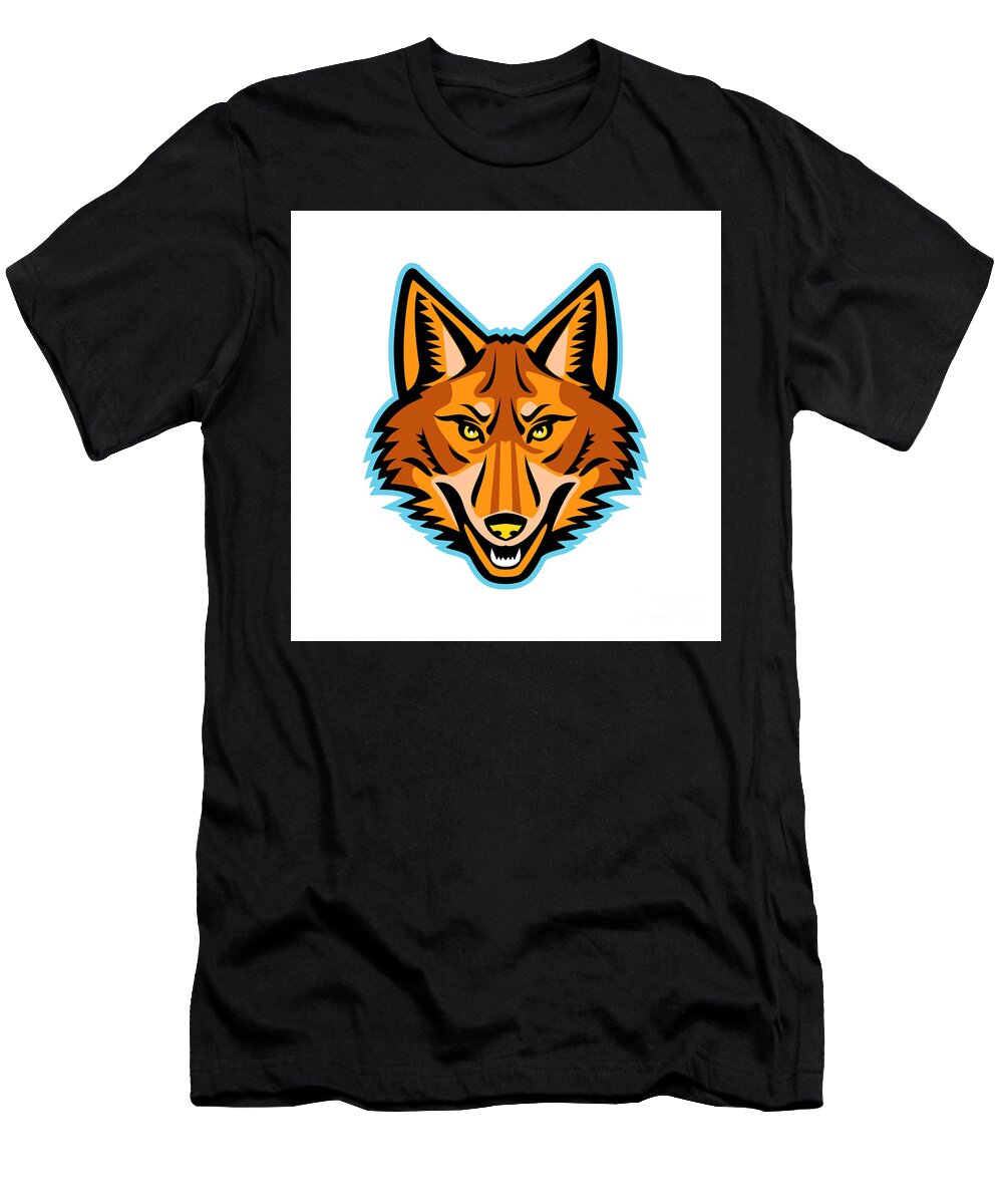 Coyote Head Front Mascot Aloysius Patrimonio T-Shirt