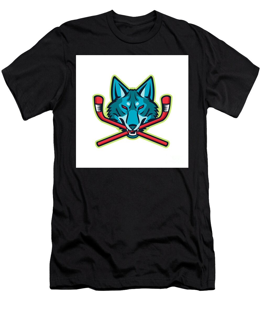 Coyote Ice Hockey Sports Mascot Aloysius Patrimonio T-Shirt