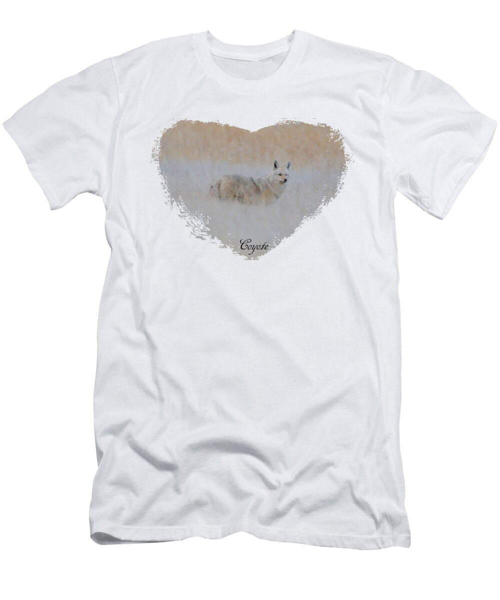 Coyote in a Heart Whispering Peaks Photography T-Shirt