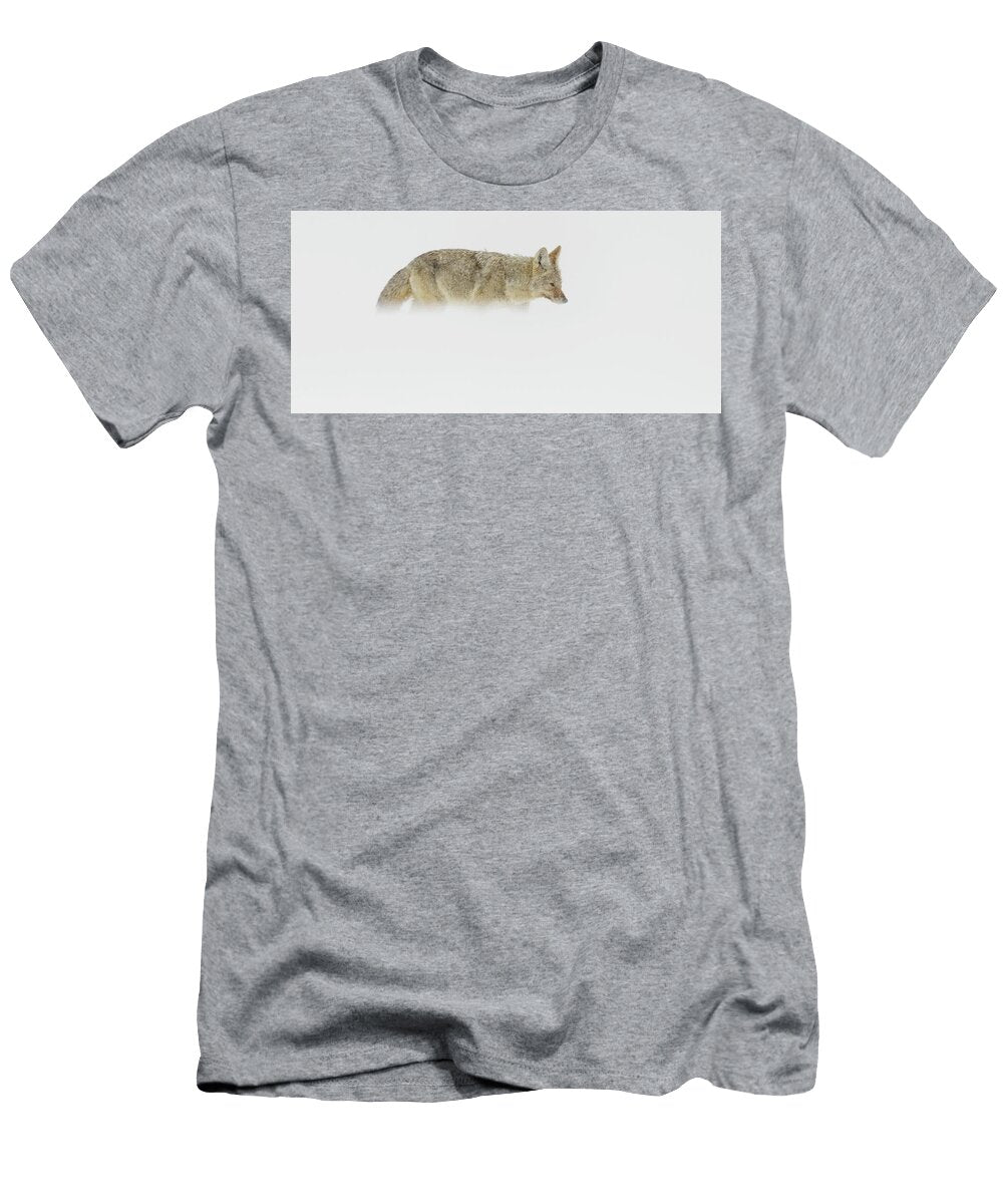 Coyote in a Snow Squall Mark Harrington T-Shirt