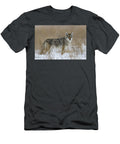 Coyote in Snowy Grassland Amy Booth T-Shirt