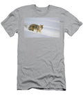 Coyote in Snowy Terrain Anita Wooldridge T-Shirt