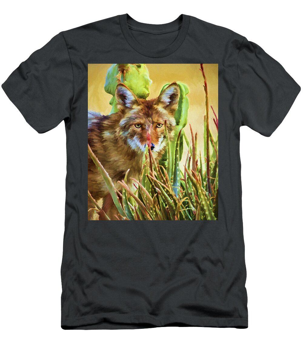 Coyote in the Aloe David Wagner T-Shirt