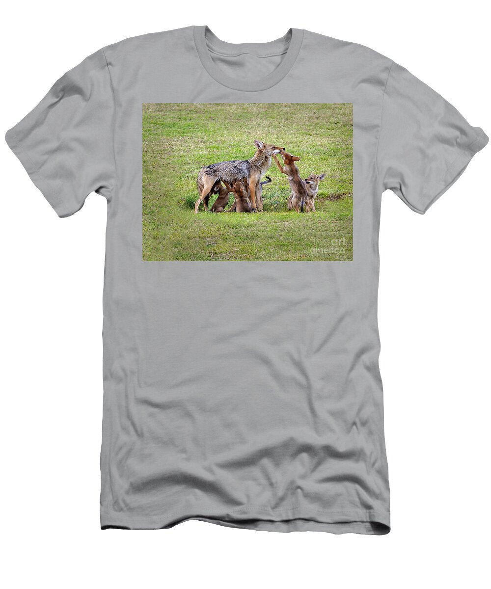 Coyote Mom and Pups Joanne West T-Shirt