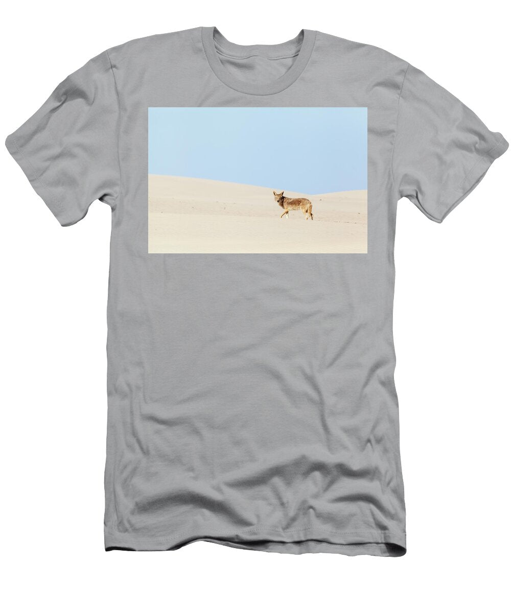 Coyote on Sand Dune Bahia Magdalena Baja California Claudio Contreras Natureplcom T-Shirt