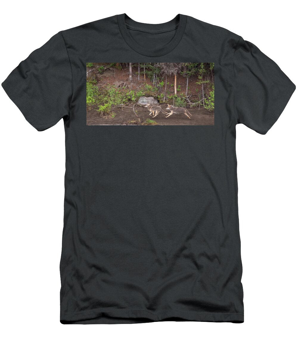Coyote Play Chase George Erwin Turner T-Shirt