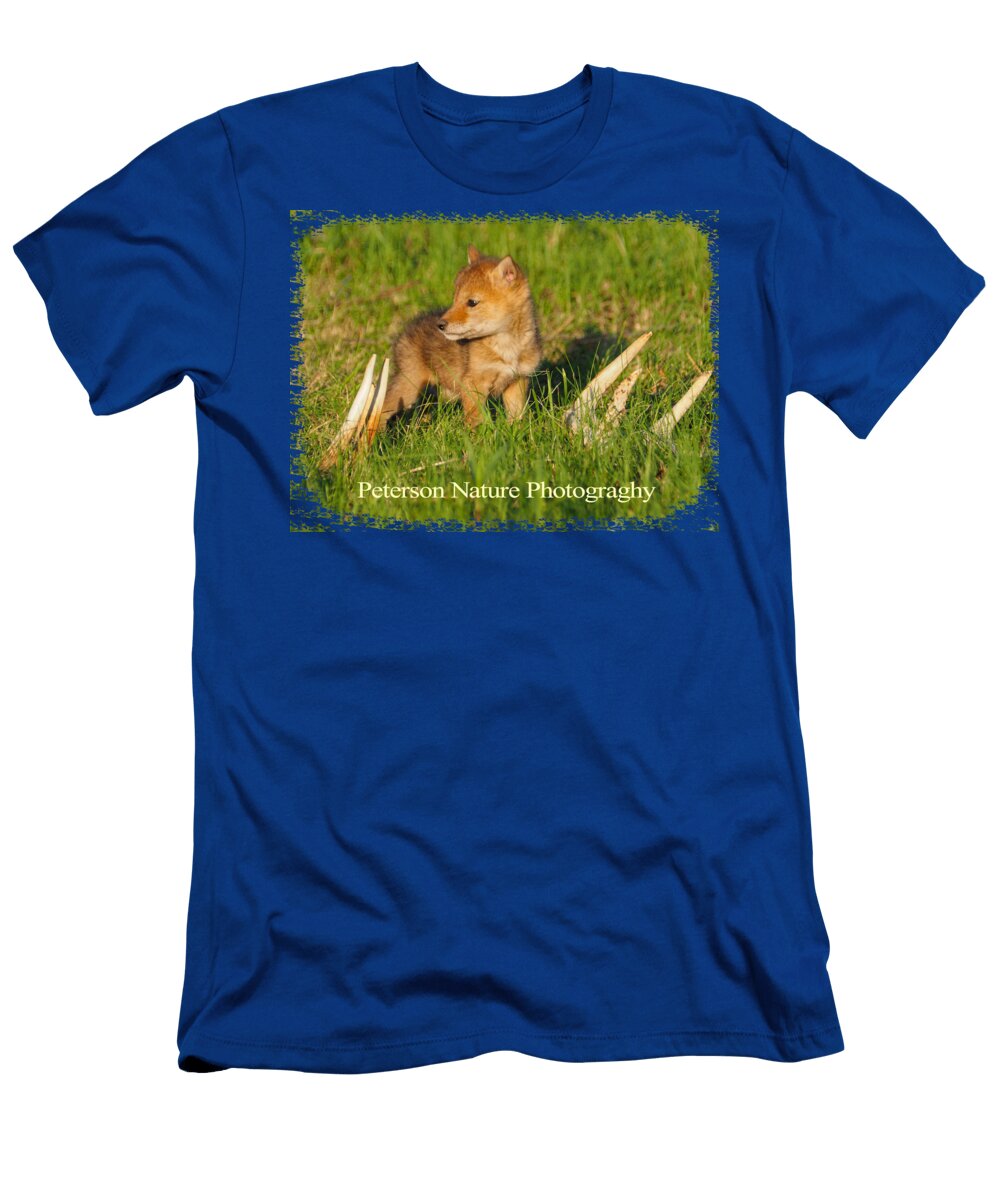 Coyote Pup and Antlers James Peterson T-Shirt