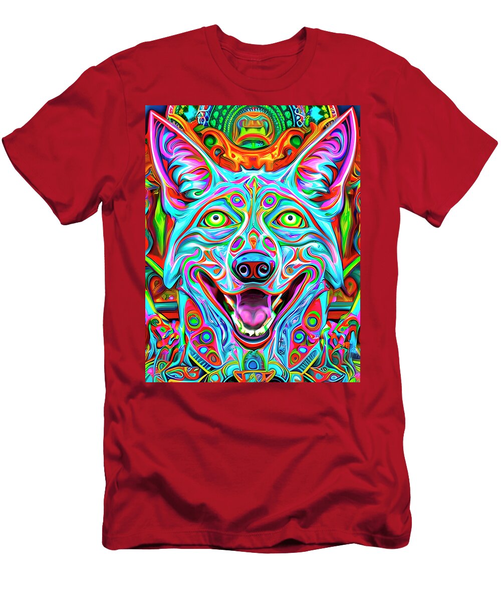 Coyote the Trickster 5 Trippy Psychedelic Canis Thethirdeye Artworks T-Shirt
