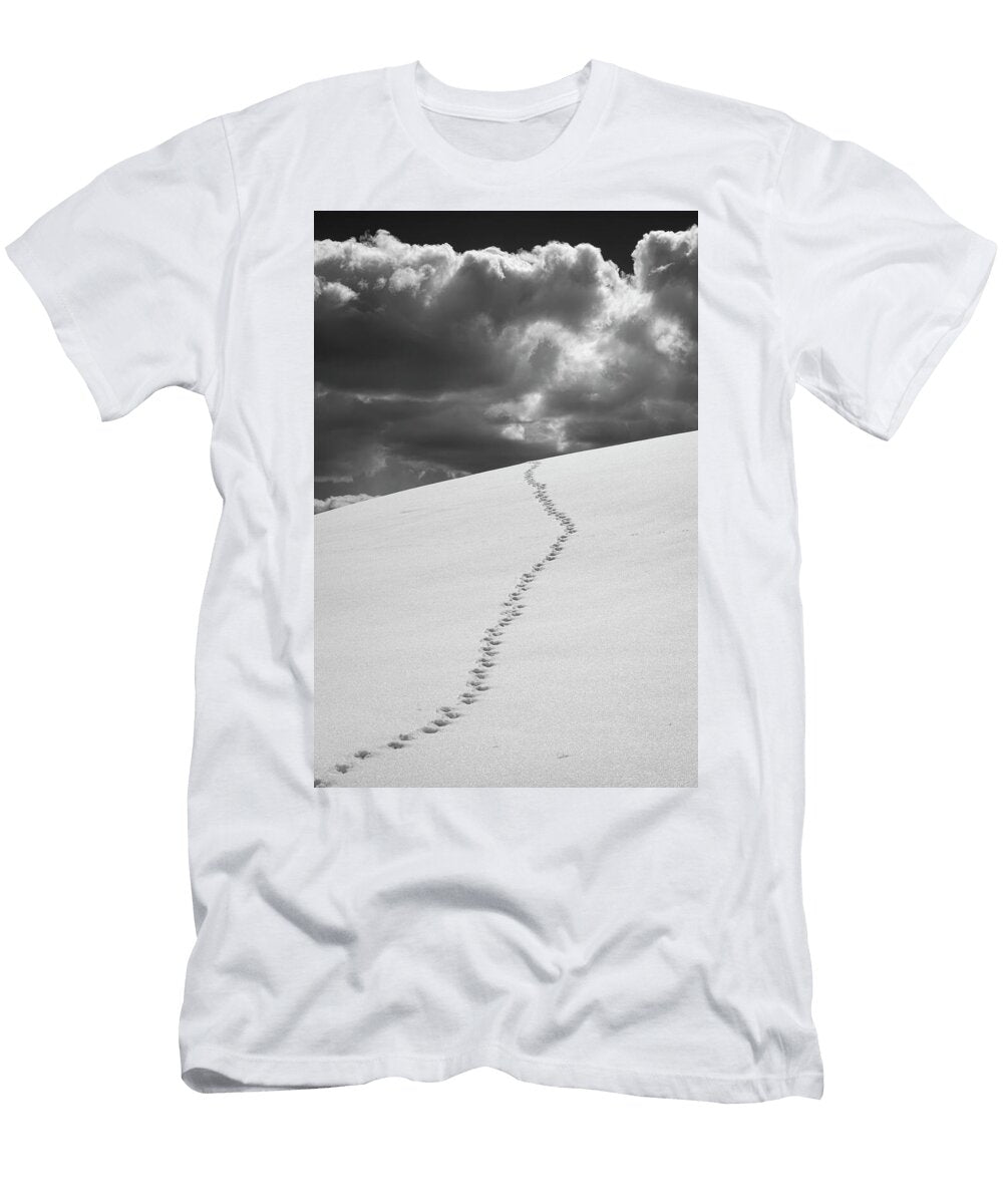 Coyote Tracks in the Snow Valles Caldera New Mexico Mary Lee Dereske T-Shirt