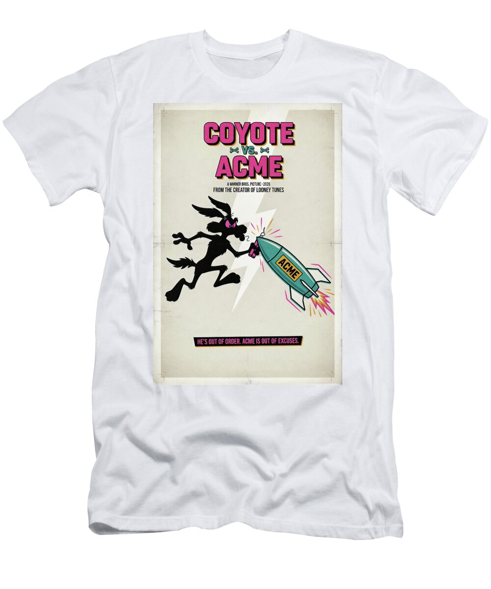 Coyote Vs Acme Minimal Movie Poster Retro Film Poster Vintage 2026 Sampadart Gallery T-Shirt