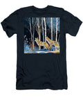 Coyotes Among Birch Trees Brian Stevens T-Shirt