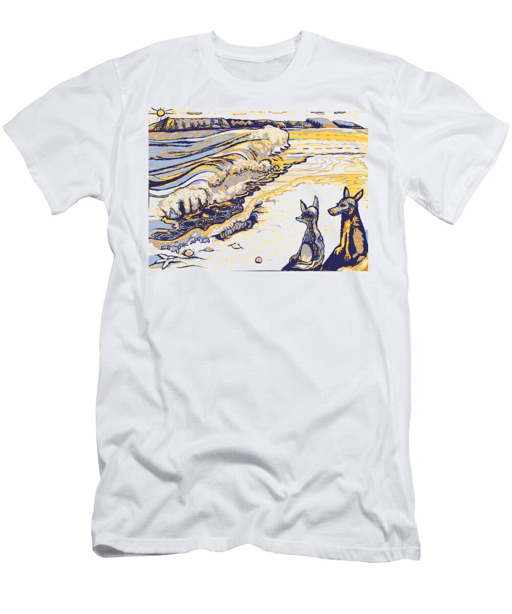 Coyotes At the Beach 2 Colleen Proppe T-Shirt