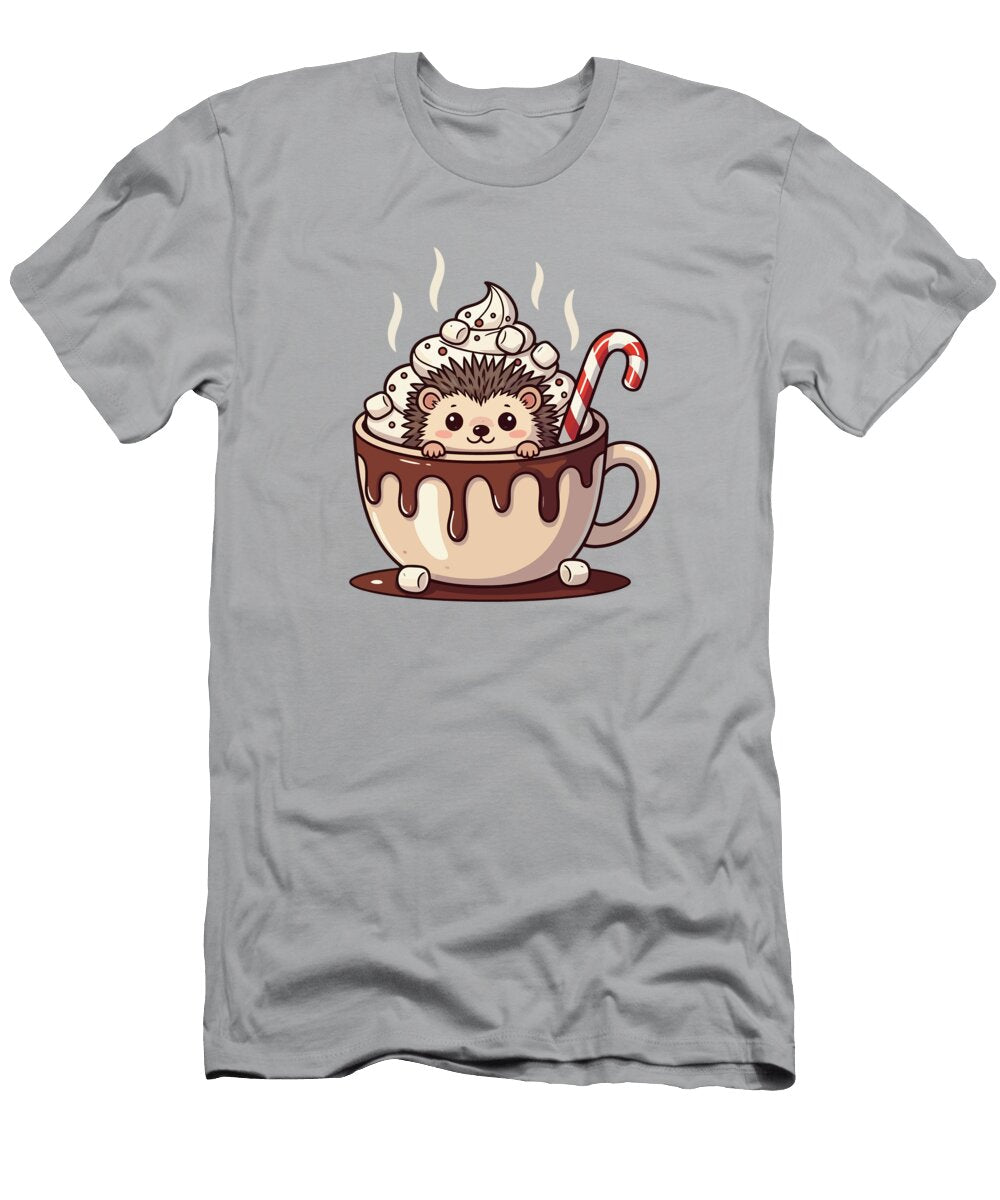 Cozy Hedgehog in Cocoa Cup Amir Faysal T-Shirt