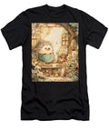 Cozy Scene Cute Hedgehog Hedgehog in a Cup a Whimsical Woodland Scene Charming Creature Clint Mclaughlin T-Shirt