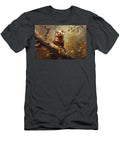 Curious Ferret in Autumn Leaves Mindscape Arts T-Shirt