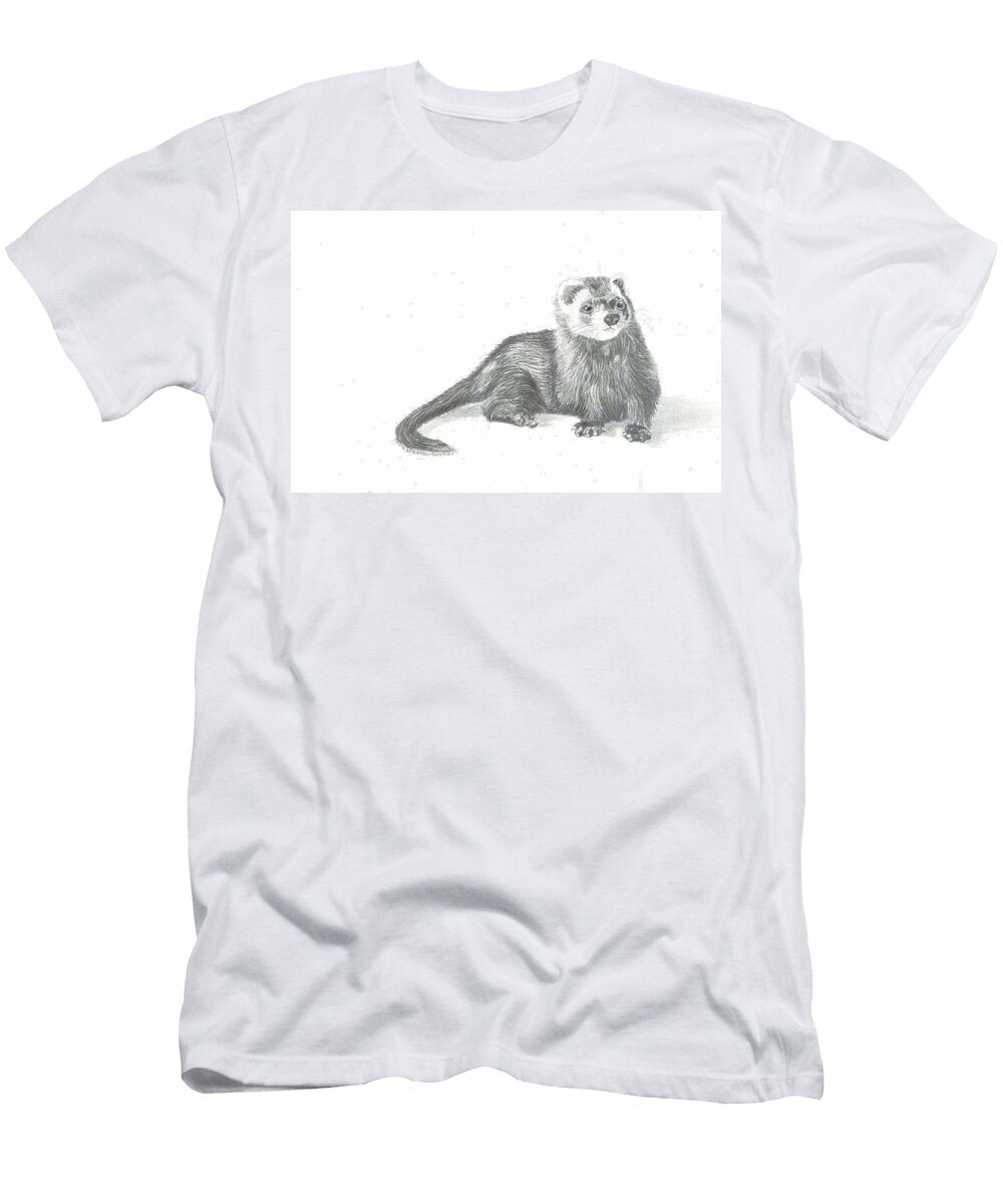 Curious Ferret Sketch Paula Anastasi Buehler T-Shirt