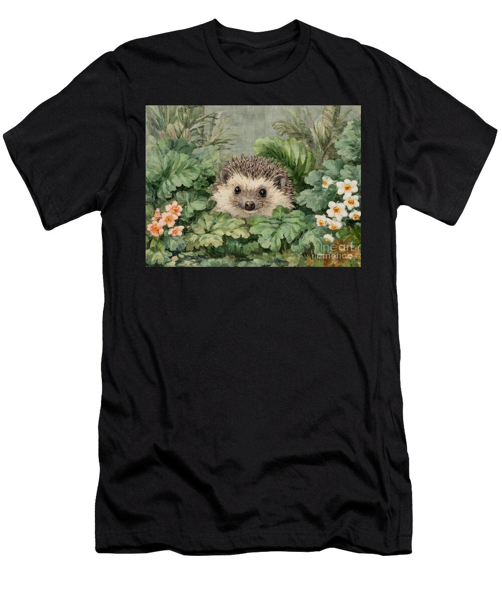 Curious Hedgehog in the Garden Franklyn Gregory T-Shirt