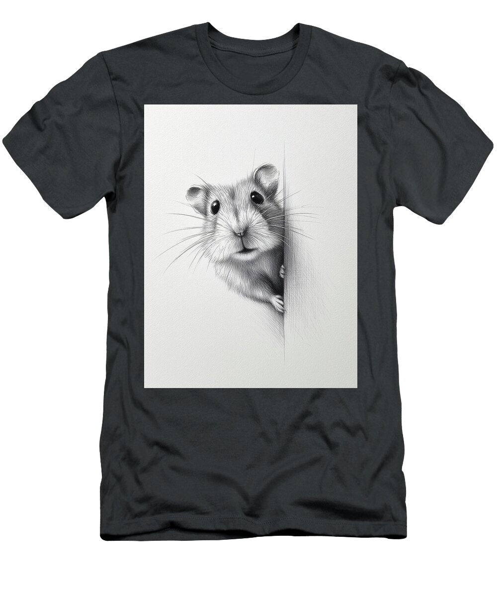 Curious Peeking Roborovski Dwarf Hamster Fabrizio Cassetta T-Shirt