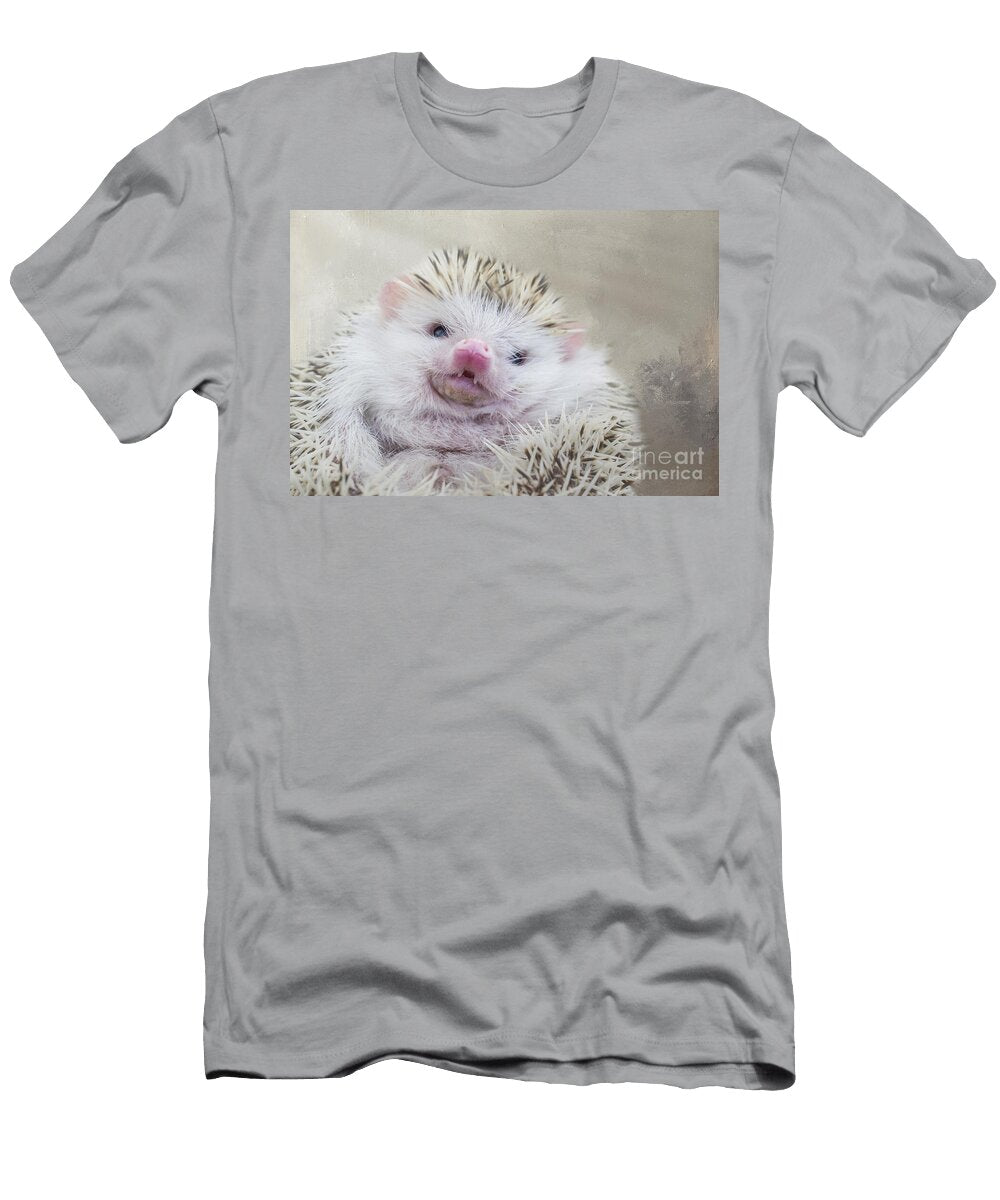 Curled Up Baby Hedgehog Three Elisabeth Lucas T-Shirt