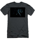 Curled Up Blue Abstract Moke Art Plume Johan Ferret T-Shirt