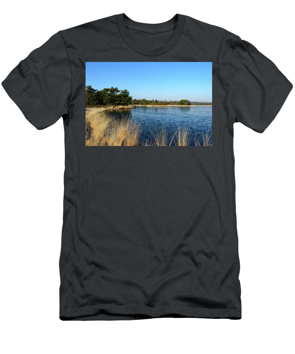 Curved Side of a Blue Frozen Lake Johan Ferret T-Shirt